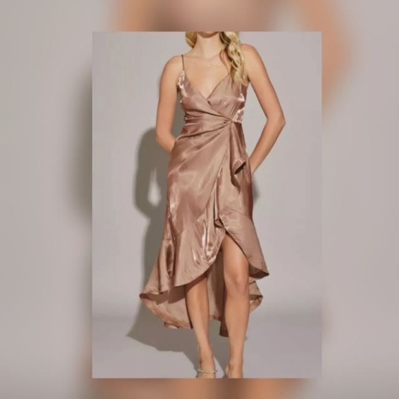 Ruffle Wrap Mini Dress - Picture 1 of 3